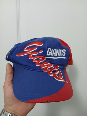 Giants Script Logo Baseball Cap - Blue & Red